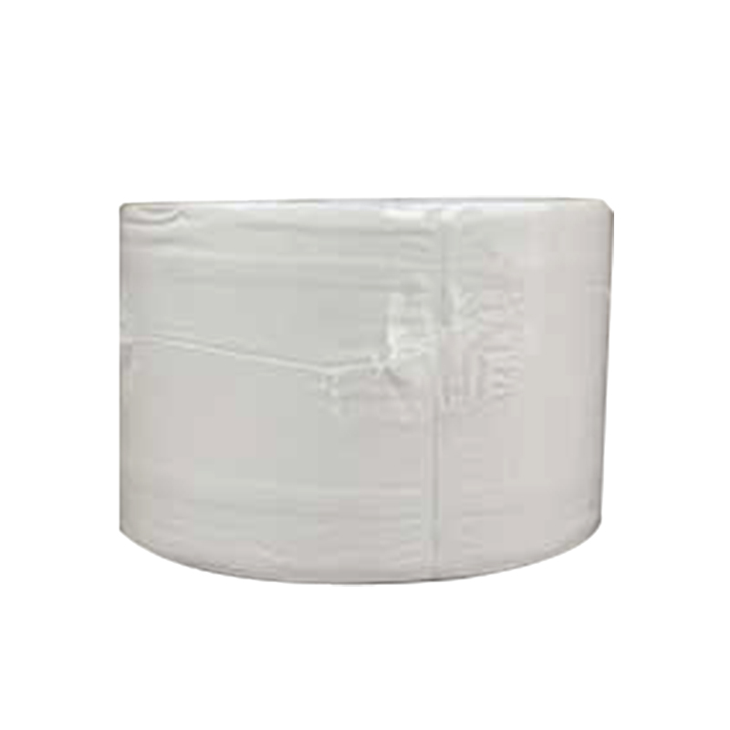 Large roll of white soft coreless toilet paper