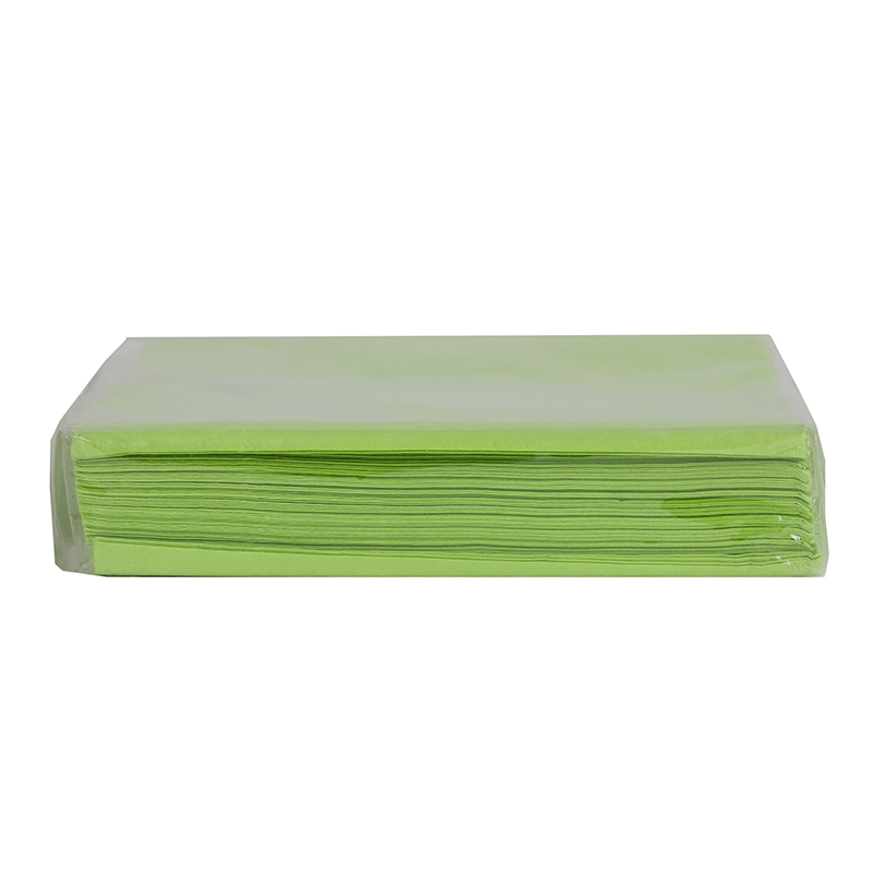 Disposable green square lunch and dinner napkin